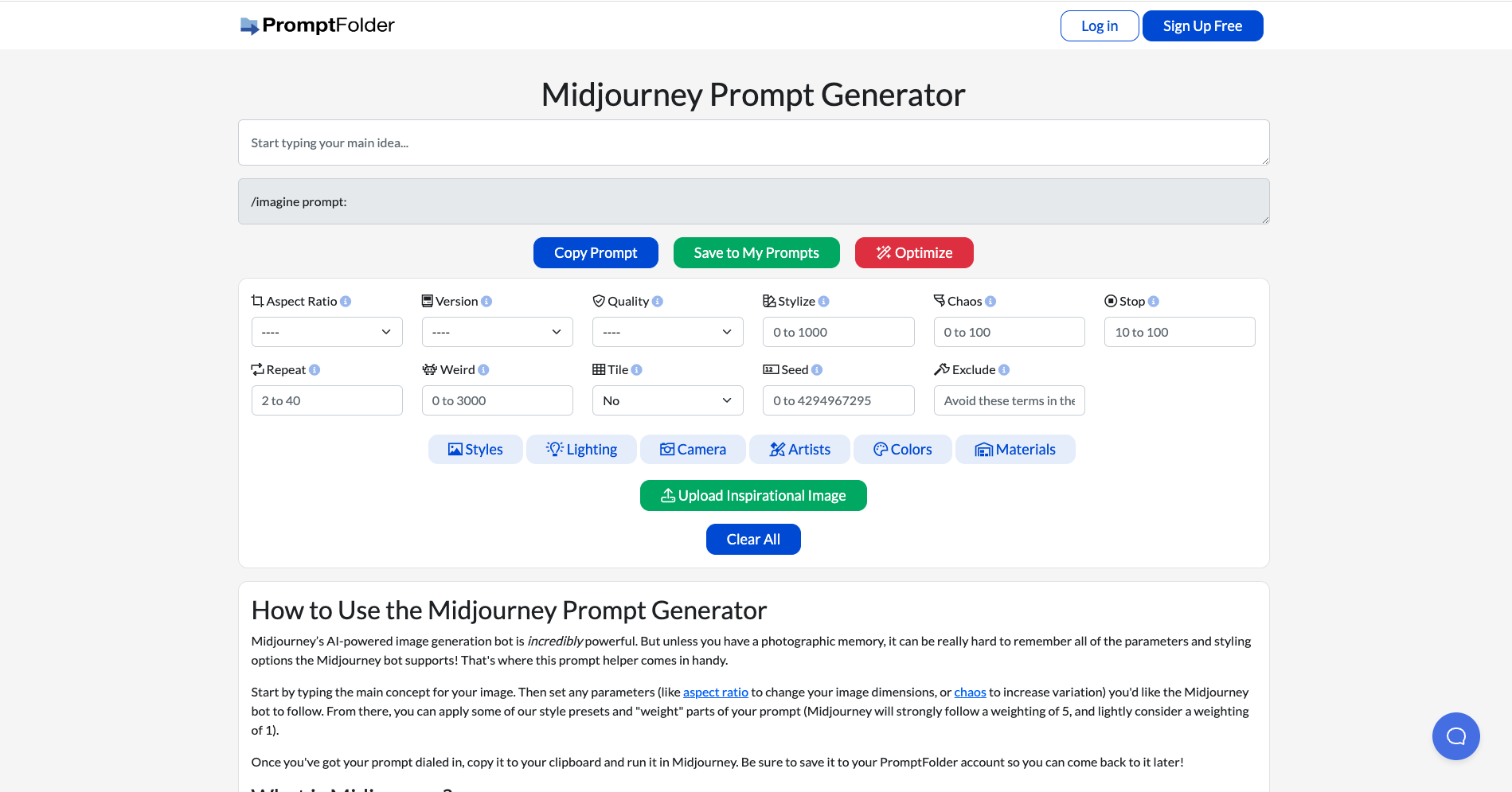 MidJourney Prompt Helper: Ottimizza le Indicazioni a MidJourney